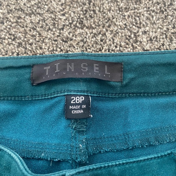 Tinsel Strait Leg Forest Green Pants - Picture 4 of 6